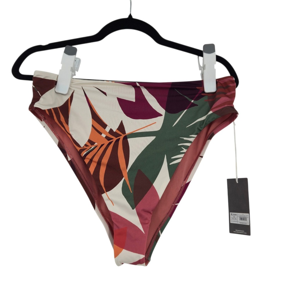 Vitamin A Swim Bikini Bottom Women XL Multicolor Tropical Floral Sustainable NWT